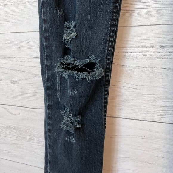 Obey Propaganda Jeans SZ 28X34 Blackish Blue Debbie Fit Low Waist Skinny Studs - Picture 10 of 14